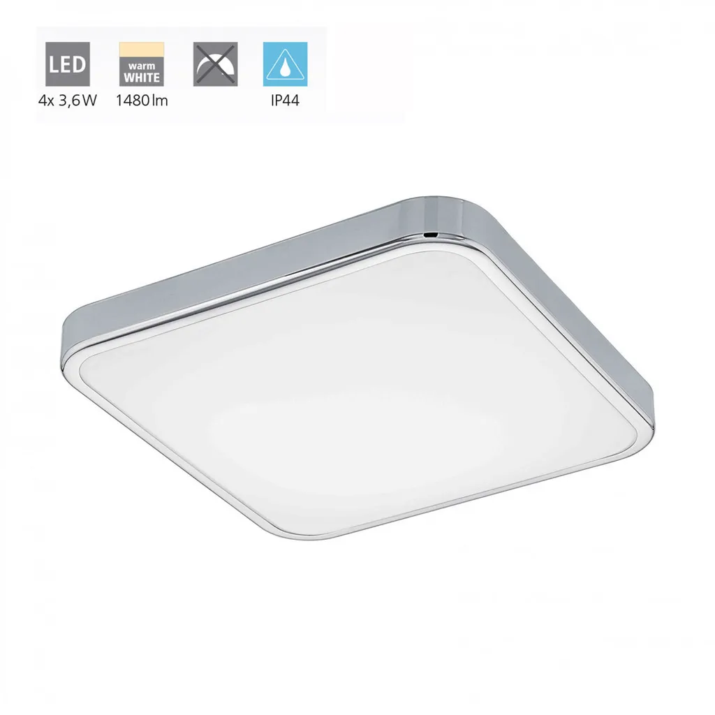 Plafonnier LED Eglo 96229 : Solution Éclairage 1500lm Chrome Puissant - 9
