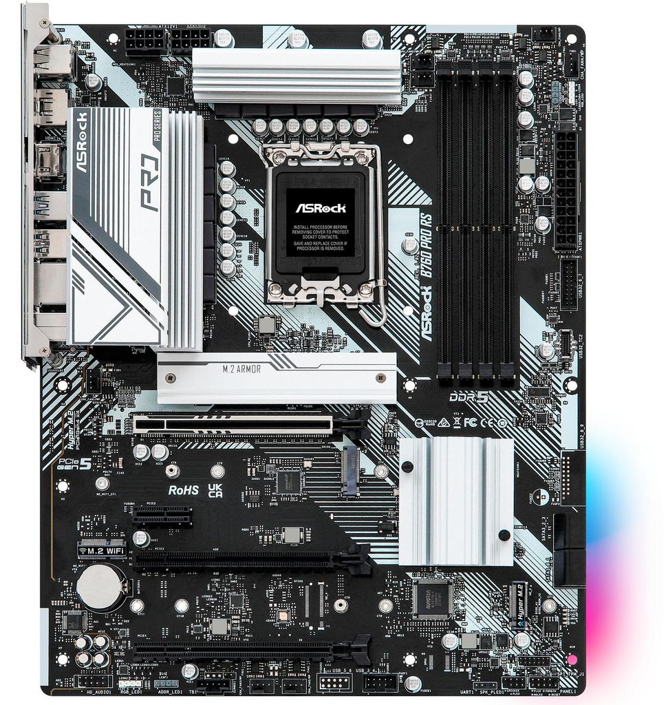 Asrock B760 PRO RS, Intel, LGA 1700, Intel Core i3, Intel Core i5, Intel Core i7, Intel Core i9, LGA 1700, DDR5-SDRAM, 128 GB