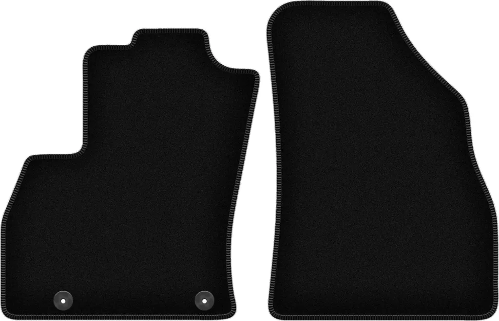 Tappetini Anteriori Velluto Fiat Qubo 2008-2020 - Nero con Fissaggi