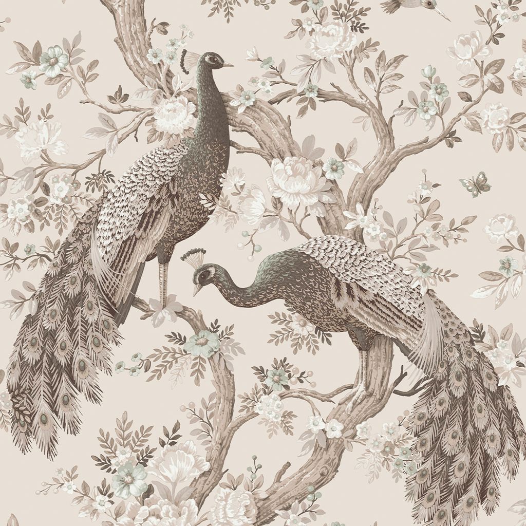 Vliestapete 113399 Laura Ashley Belvedere Pfau Pink