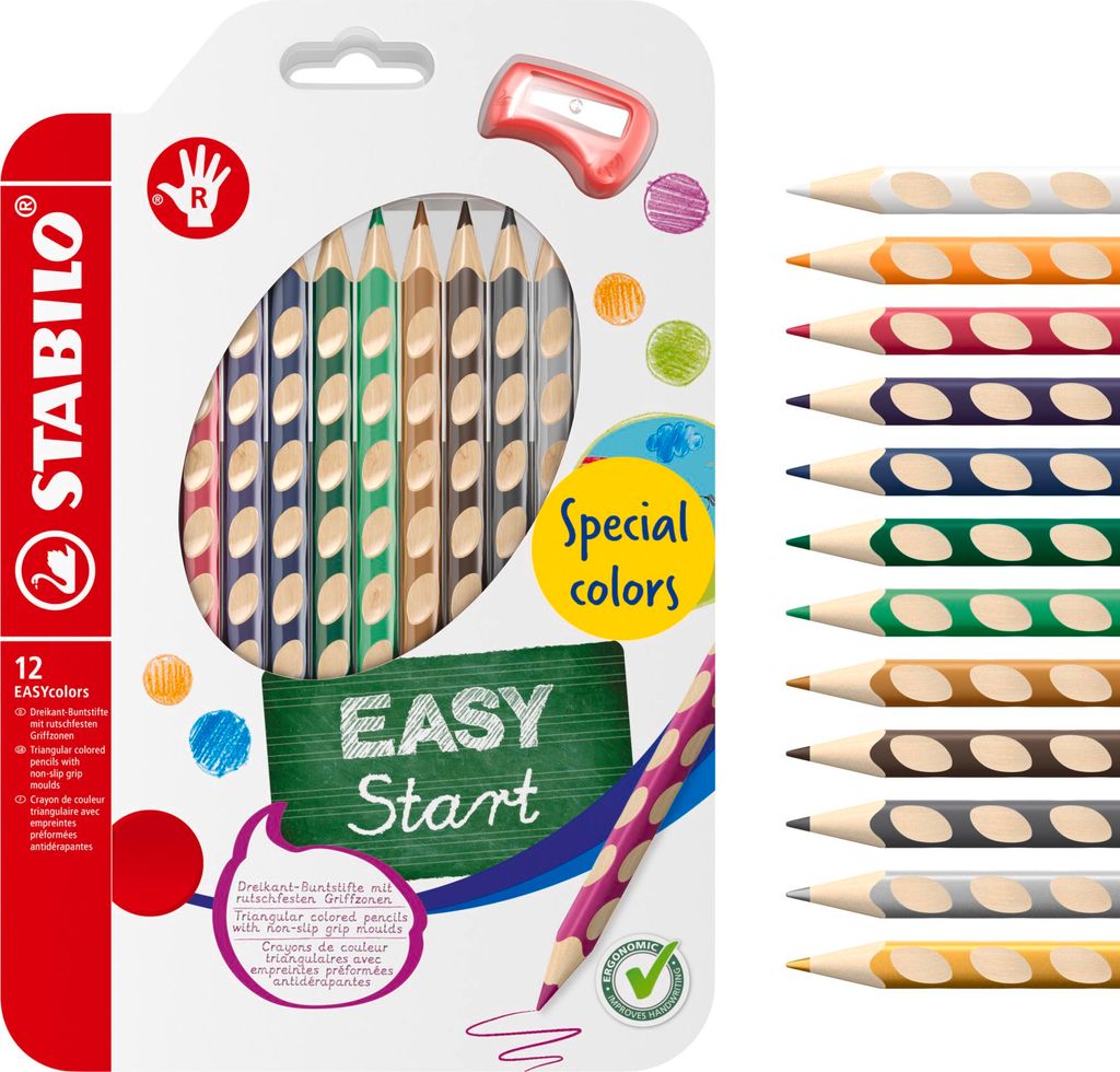 STABILO EASYcolors R, Blauviolett, Braun, Karmin, Produktbild 