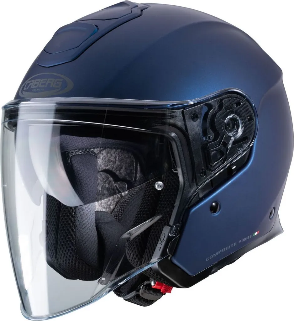 Casque Moto Jet Caberg Flyon Bleu Mat S 55/56 - Idéal Ville et Route