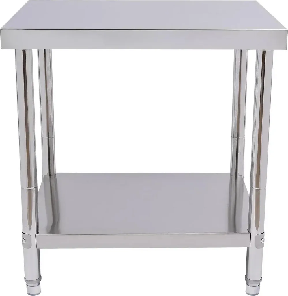 Table de découpe pour restauration 76 x 60 cm plan de travail inox