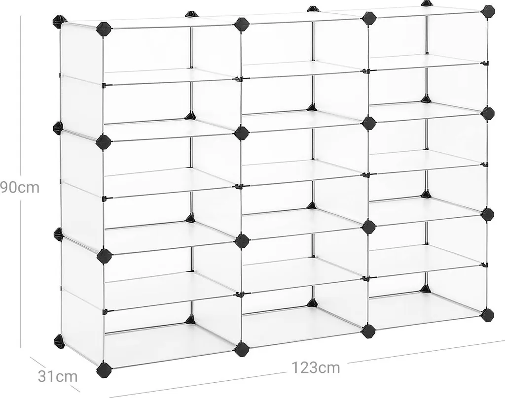Meuble de rangement 18 cubes blanc modulable - Bibliothèque DIY moderne - 6