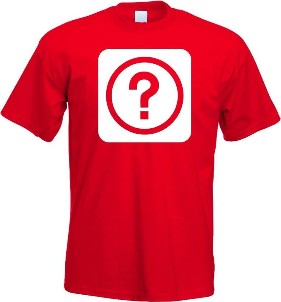Kiwistar - T-Shirt - rot - Information Fragen Piktogramme Herren Funshirt Bedruckt Design Sprüche Spruch Motive - mit Motiv Bedruckt - Funshirt De...