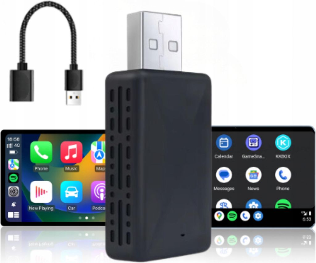 Adaptateur USB CarPlay sans fil pour Android Auto, iPhone Image du produit 