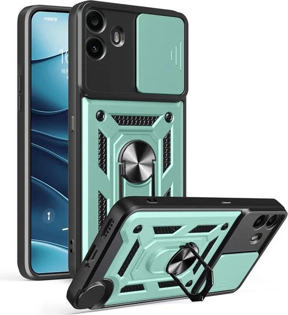 Hülle für Nothing CMF Phone 1 - Phonesta CamShield Back Cover mit Kamera-Slider - Grün