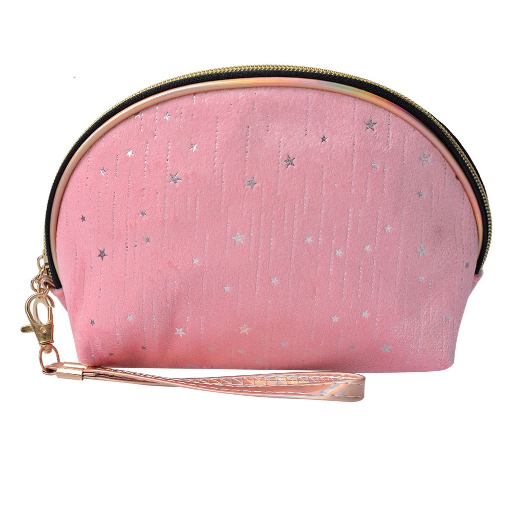Clayre & Eef Damenkulturtasche 22x8x14 cm Rosa Polyester