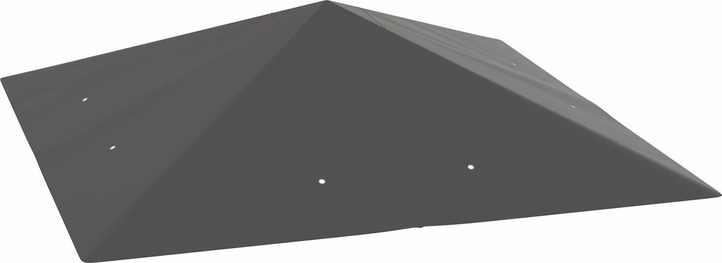 Ersatzdach für Pavillon 3 x 3 m wasserabweisend Pavillondach UPF30+ Ersatzbezug Oxford-Stoff, 370 g/m², Grau