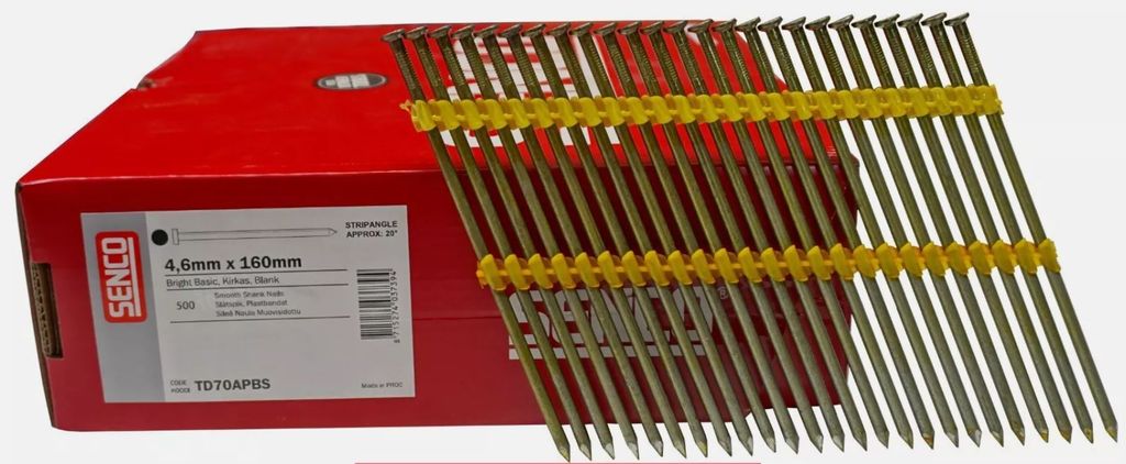 Chiodi a nastro Senco 20° 500 pz. 4,6x160mm TD 70 APBS , Immagine del prodotto 