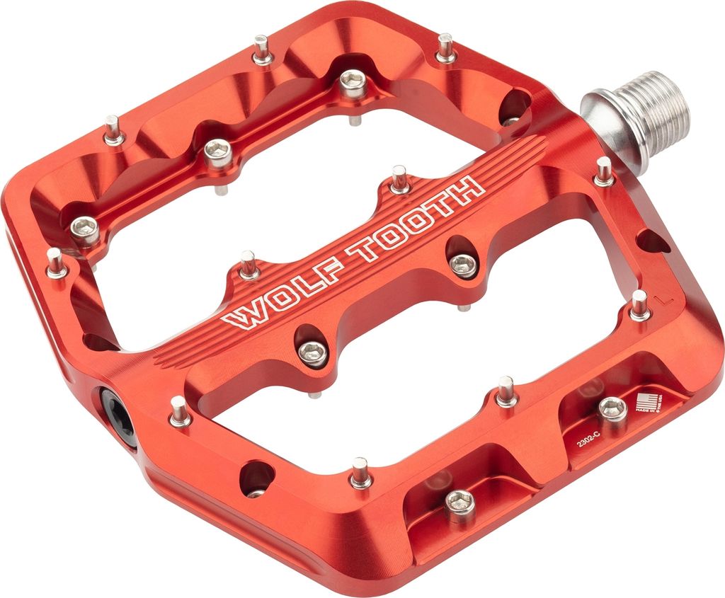Wolf Tooth Waveform Pedals, Large, Plattform-Pedal, red
