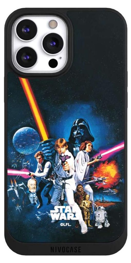 NIVOCASE Handyhülle für Apple iPhone 13 Pro Max Hülle NIVOpure Case Schwarz Episode IV Fanartikel Star Wars