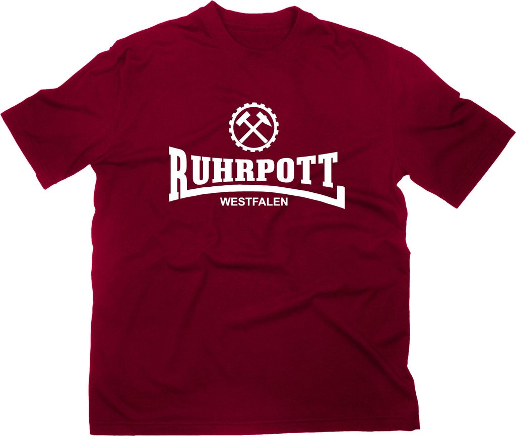 Styletex23 T-Shirt Ruhrpott Westfalen Ruhrgebiet, maroon, L