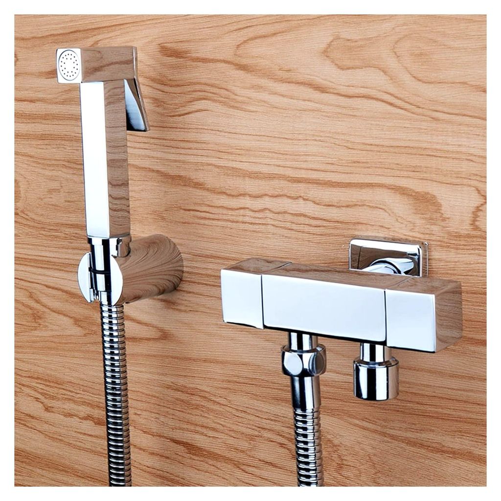 Sprühgerät aus Messing, verchromt, Handsprühgerät for die Toilette, tragbares Baby-Stoffwindel-Sprühgerät, Befestigung mit Schlauch for Damen...