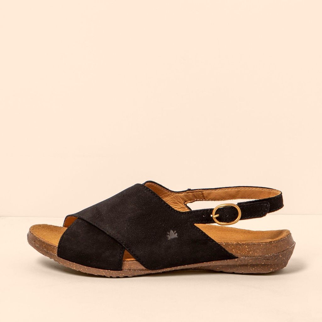 El Naturalista Sandalen Damen N5558 NOBUCK LAVADO BLACK / WAKATAUA Farbe Schwarz