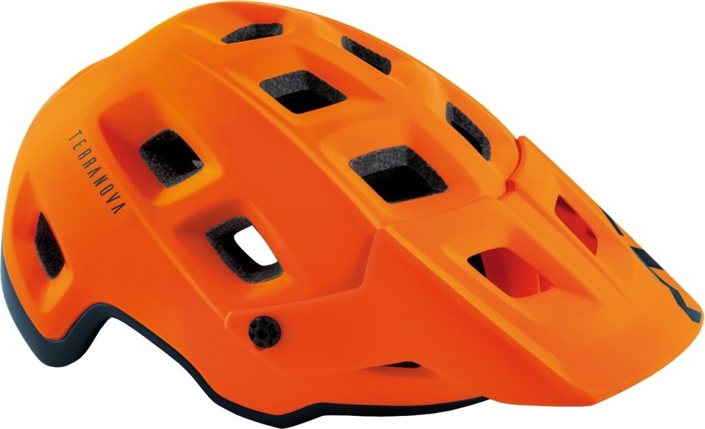 MET Fahrradhelm Terranova , Orange Schwarz, S