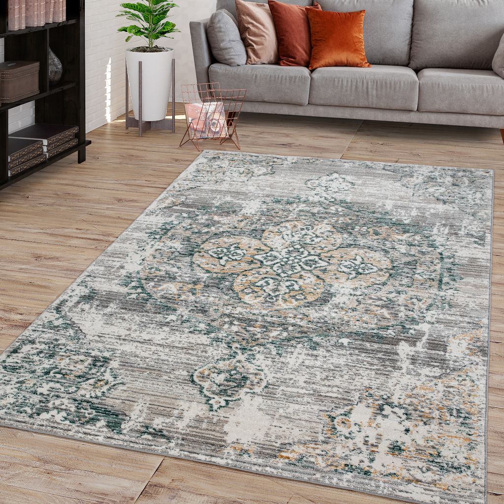 TT Home Wohnzimmer Teppich Kurzflor In Abstraktem Marokkanischen Design Modern Größe 60x100 cm