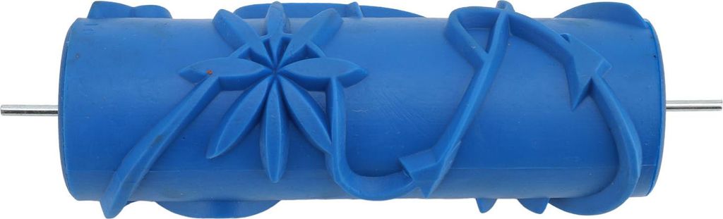 Musterfarbe Roller Weicher Gummikopf für Wände Decken Dekorative Textur Werkzeug Blau 106y