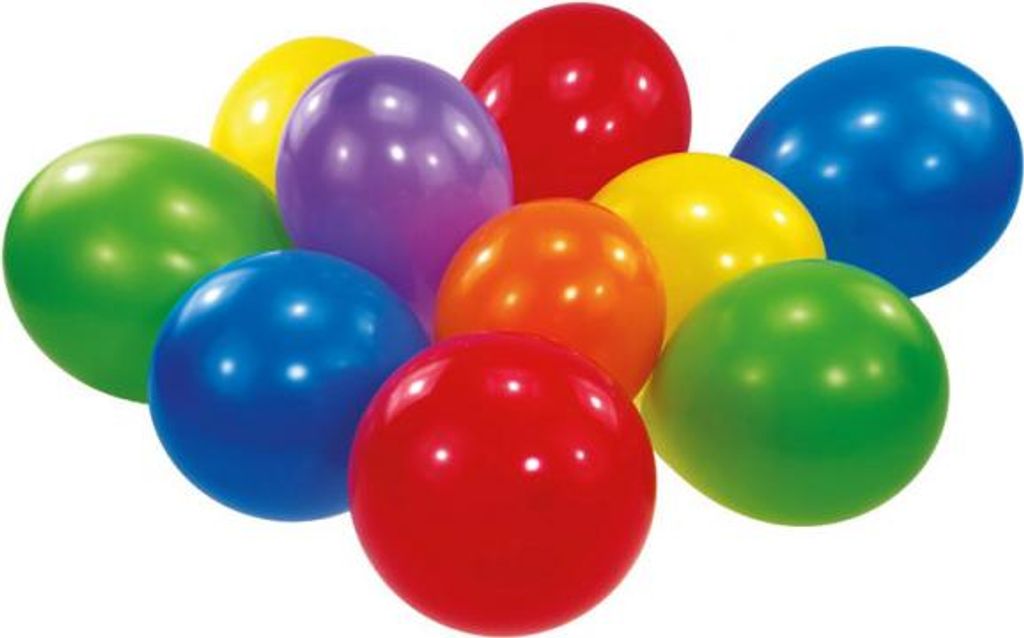 100 Standard Latexballons, bunt 22,8 cm
