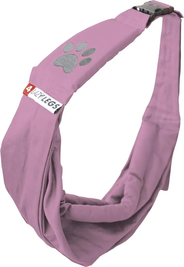 Écharpe de Portage pour Chien et Chat 4 Lazy Legs Gris Sable Ajustable