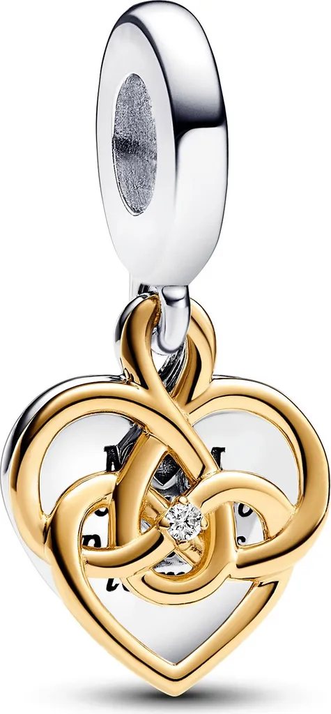 Offerta Charm Pandora 763237C01 Mamma: Oro, Argento e Diamante