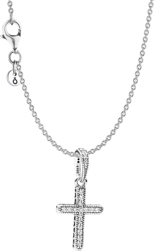 Pandora 68622 Halskette für Damen und Jugendliche Glitzerndes Kreuz Set Bundle 1
