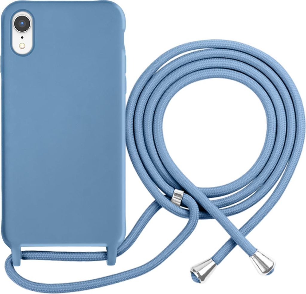 Moxie, Color Lace TPU-Hülle iPhone XR mit Tragekette, Blau