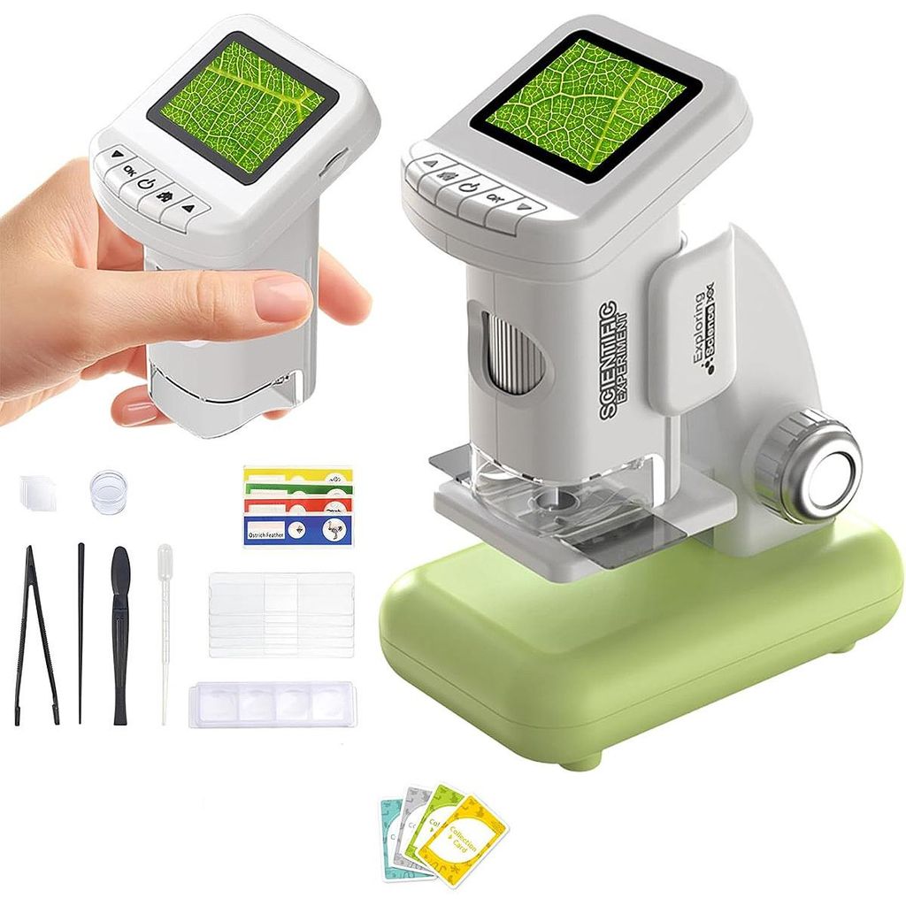 Kinder Taschenmikroskop Digital 1200x, tragbar mit LCD Produktbild 