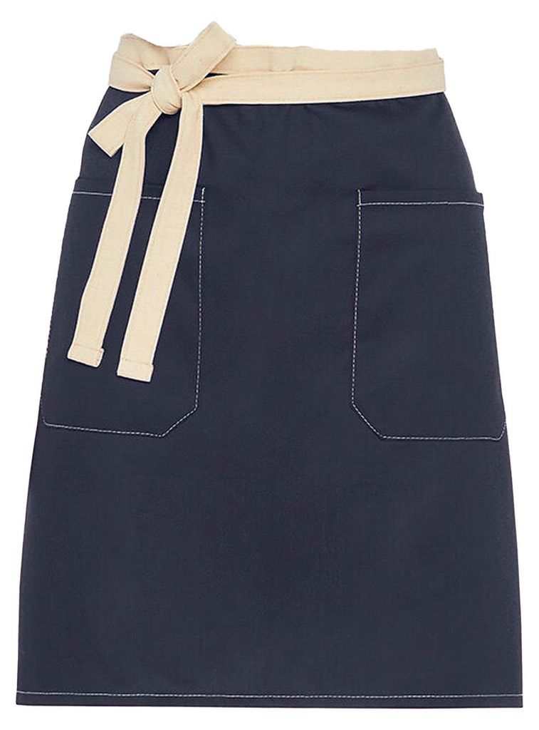 SG Accessories Bistro - Kurze Schürze "Santorini", Kontrast FK2149 (Einheitsgröße) (Marineblau)