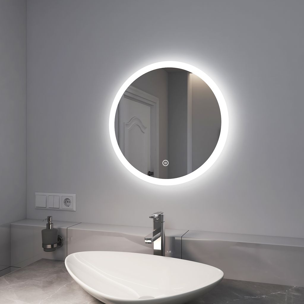 Wohnen & Einrichten Wohnaccessoires Spiegel Badspiegel EMKE LED Badspiegel 50cm Badspiegel mit 