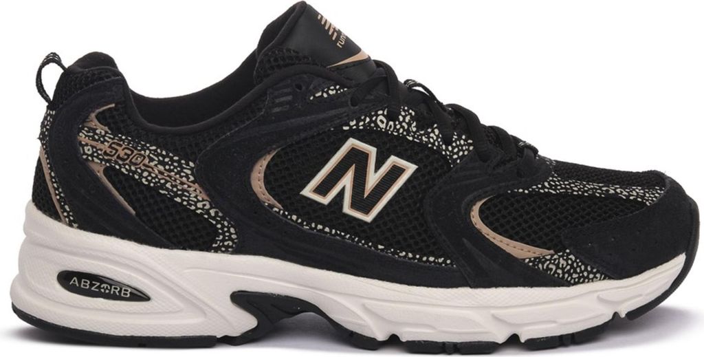 New Balance Damen Retro Sneaker U530CRB aus Mesh und Synthetik Schwarz Größe 38