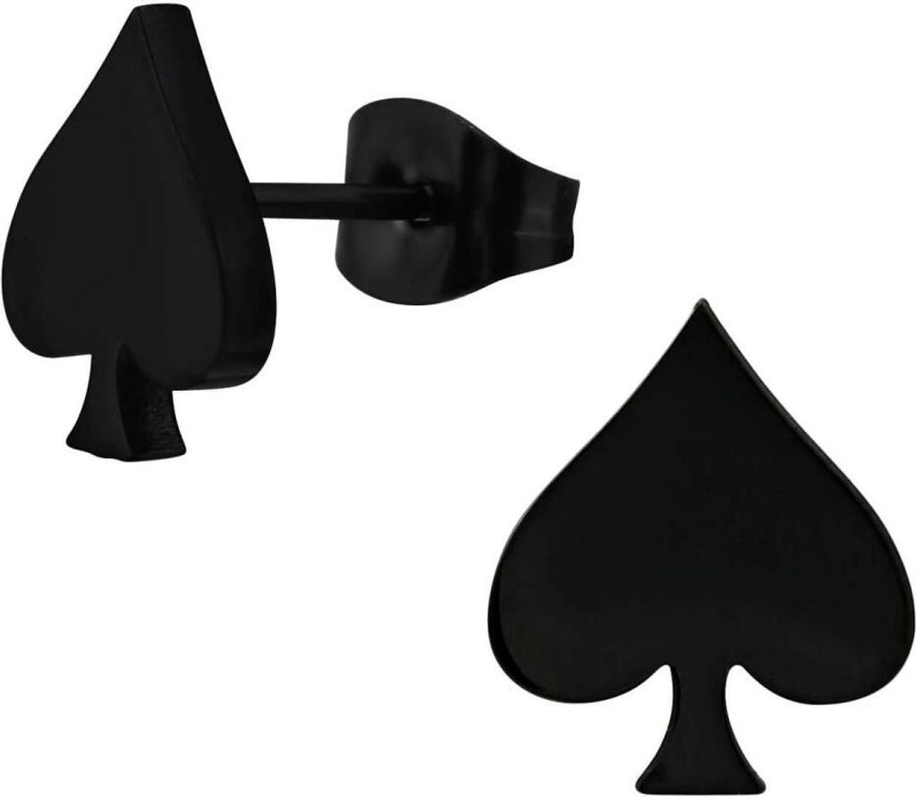 Ohrstecker 316L Chirurgenstahl Pik in verschiedenen Farben Farbe - Schwarz