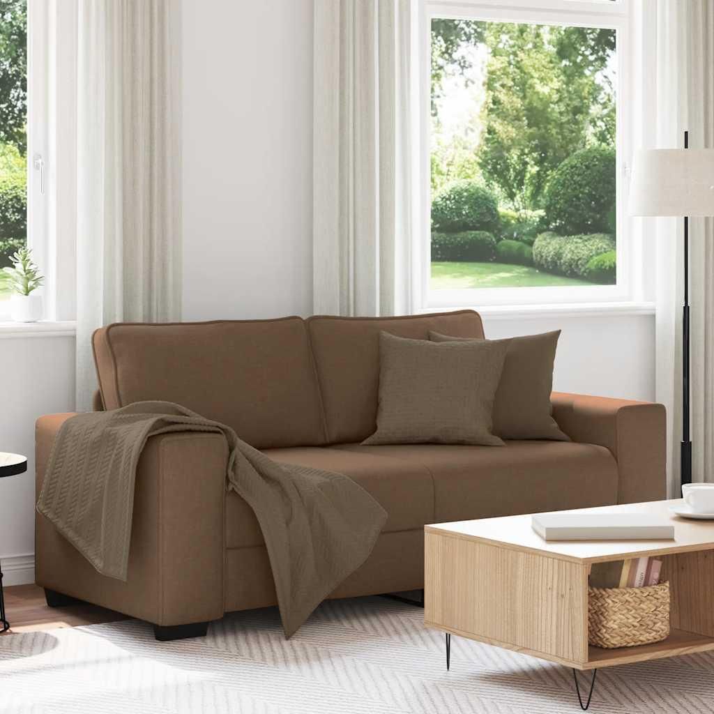 Maison Exclusive - 2-Sitzer-Sofa Braun 180x77x82 cm Stoff