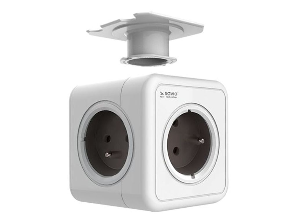 Savio PowerCube PC-02 Stromverlängerung 1,5 m 5 Netzsteckdose(n) 5 Netzsteckdose(n) Typ C 3680 W Weiß
