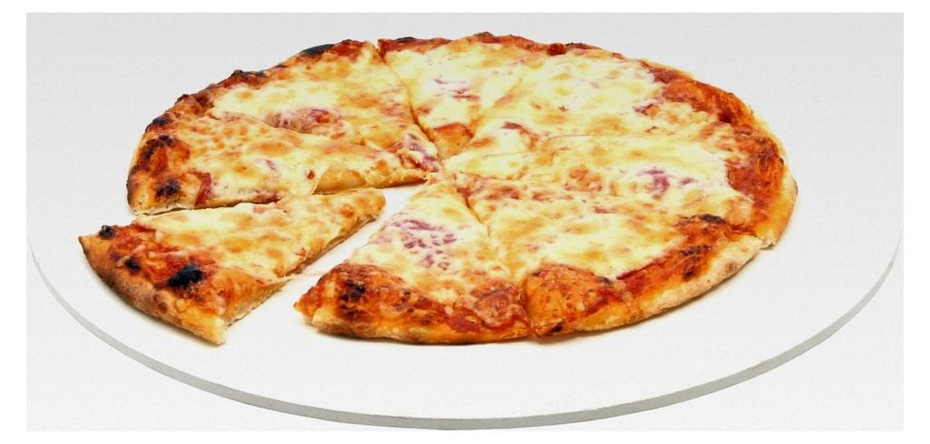Runder Pizzastein | Ø 38 cm | Steinplatte für Pizza und Flammkuchen | Cordierit für Grill, Backofen und Gasgrill | Backstein, Brotbackstein, Piz...