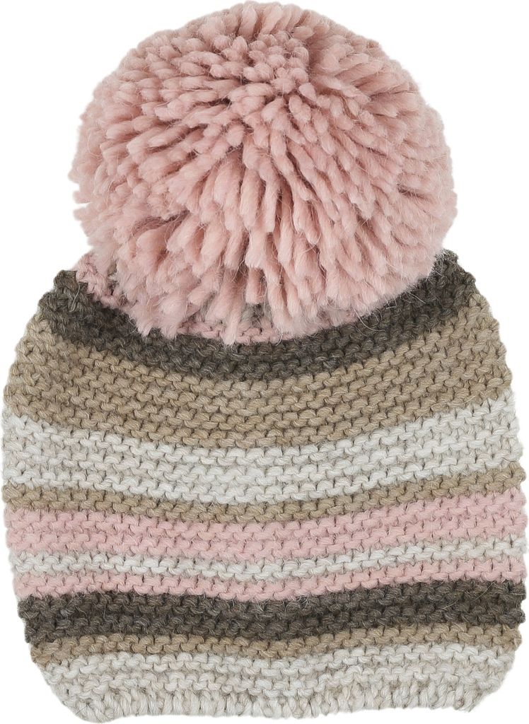 Mütze Puschelstrick mit Bommel, Italy von collezione alessandro