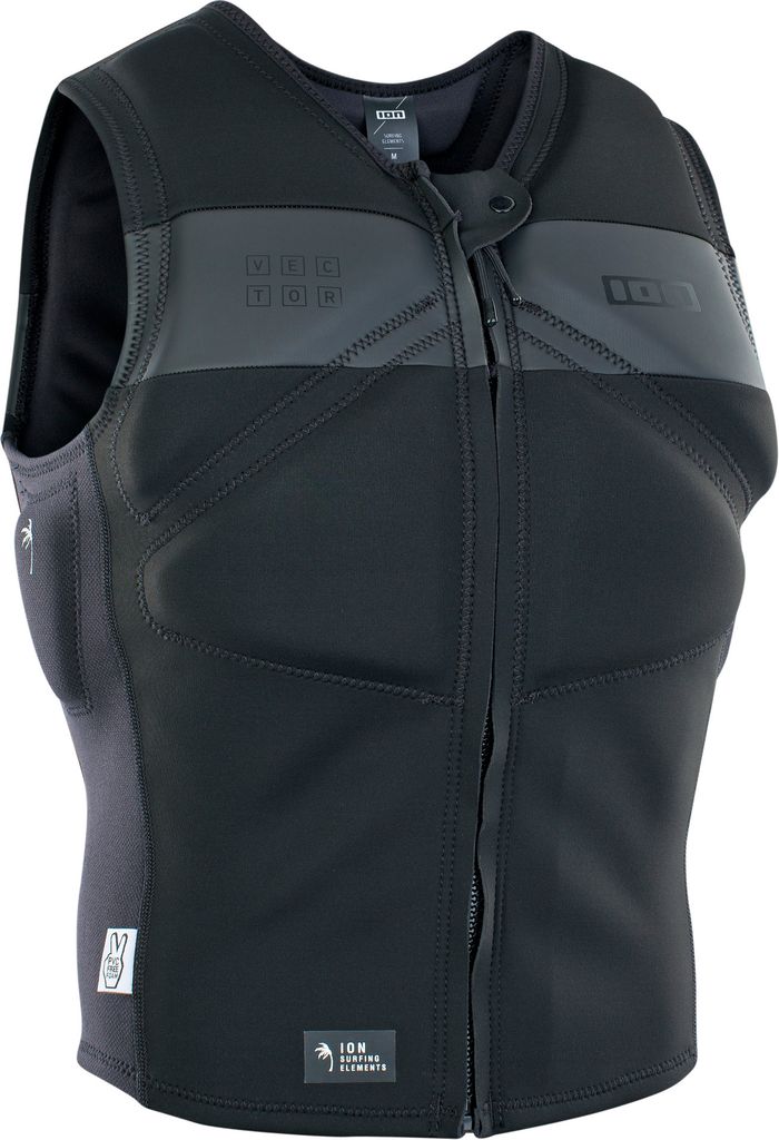 ION Herren Schwimmweste Vector Amp Front Zip black 56/XXL