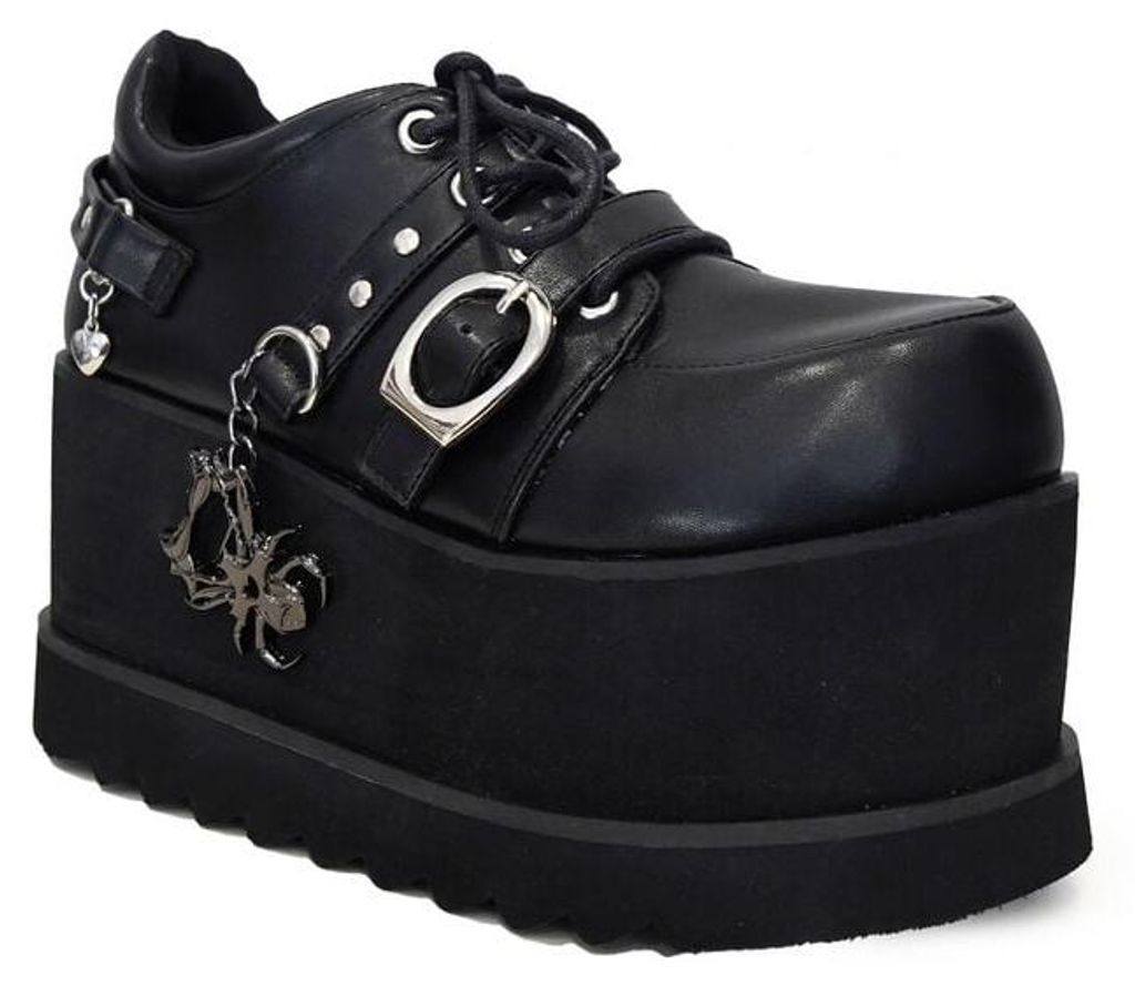 Altercore Halbschuh Damen Elva Black schwarz Gothic Polyurethan EU40