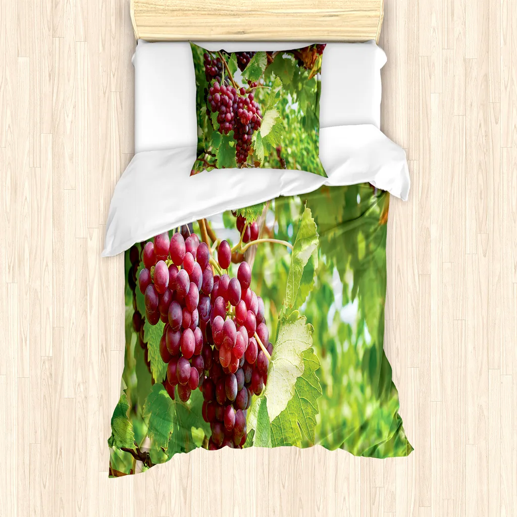 Housse de couette 135x200 ABAKUHAUS Bunch of Wine avec taie 80x80 cm