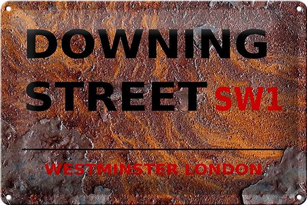 Blechschild London 30x20cm Westminster downing Street SW1