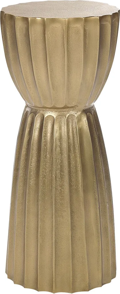 Bout de canapé doré chic pour petit salon table colonne 24 x 56 cm