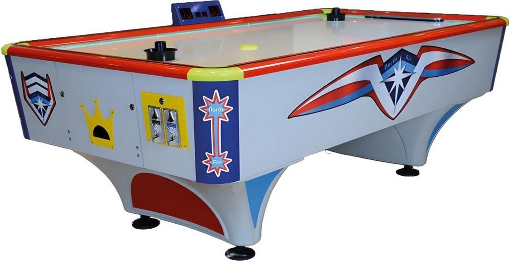 Airhockey Tisch aus Aluminium und MDF in Mehrfarbig mit