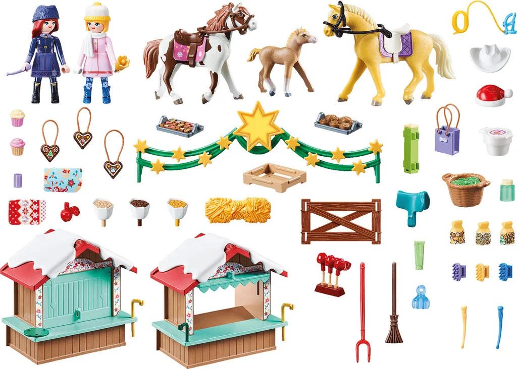 Cadeau Enfant PLAYMOBIL Spirit 70395 Marché de Noël pour jouer en hiver - 2