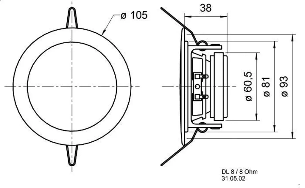 Enceinte de plafond circulaire Visaton DL-8 pour diffusion de musique