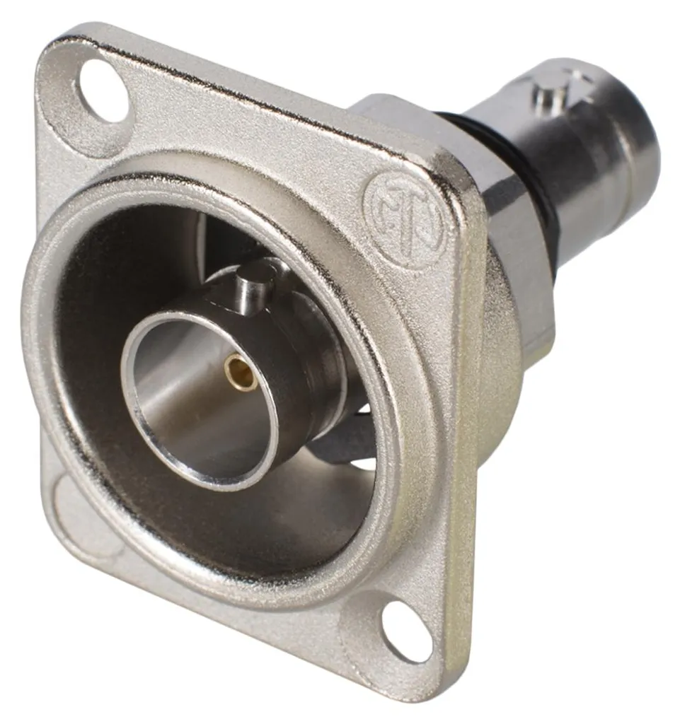 NEUTRIK Prise BNC HD-SDI traversée type D nickel pour panneau vidéo