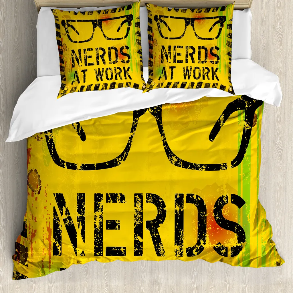 Copripiumino ABAKUHAUS Retro Nerds at Work Antiacaro 155x220 - Top Shop