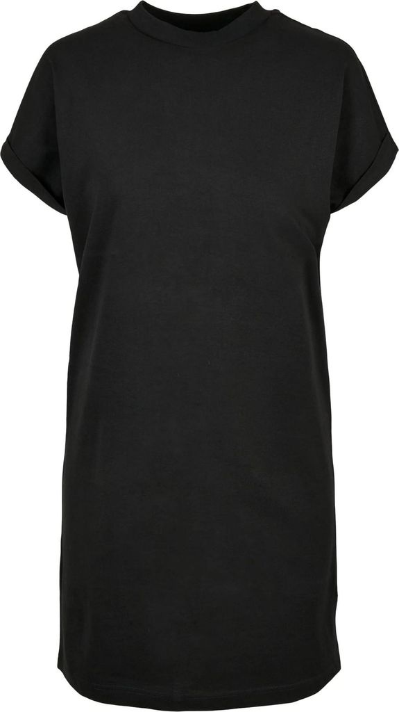 Urban Classics - T-Shirt-Kleid für Damen Angeschnitten TN1080 (XL) (Schwarz)