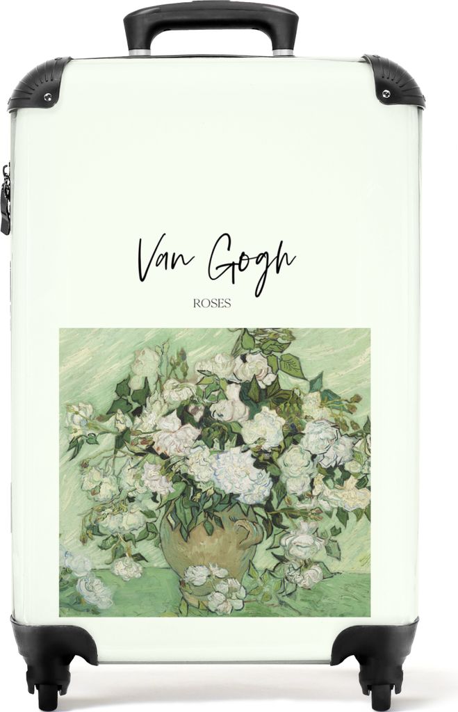 NoBoringSuitcases.com Koffer Handgepäck Trolley Rollkoffer Kleine Reisekoffer mit 4 Rollen - Kunst - Van Gogh - Blumen - Alte Meister - Cabin Si...