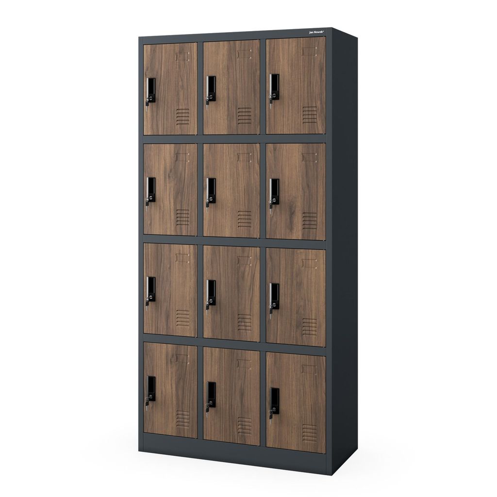 Wertfachschrank 3B4A Spint Schließfachschrank Fächerschrank Metallspind Umkleideschrank Stahlblech Pulverbeschichtung Farbwahl 185x90x40cm