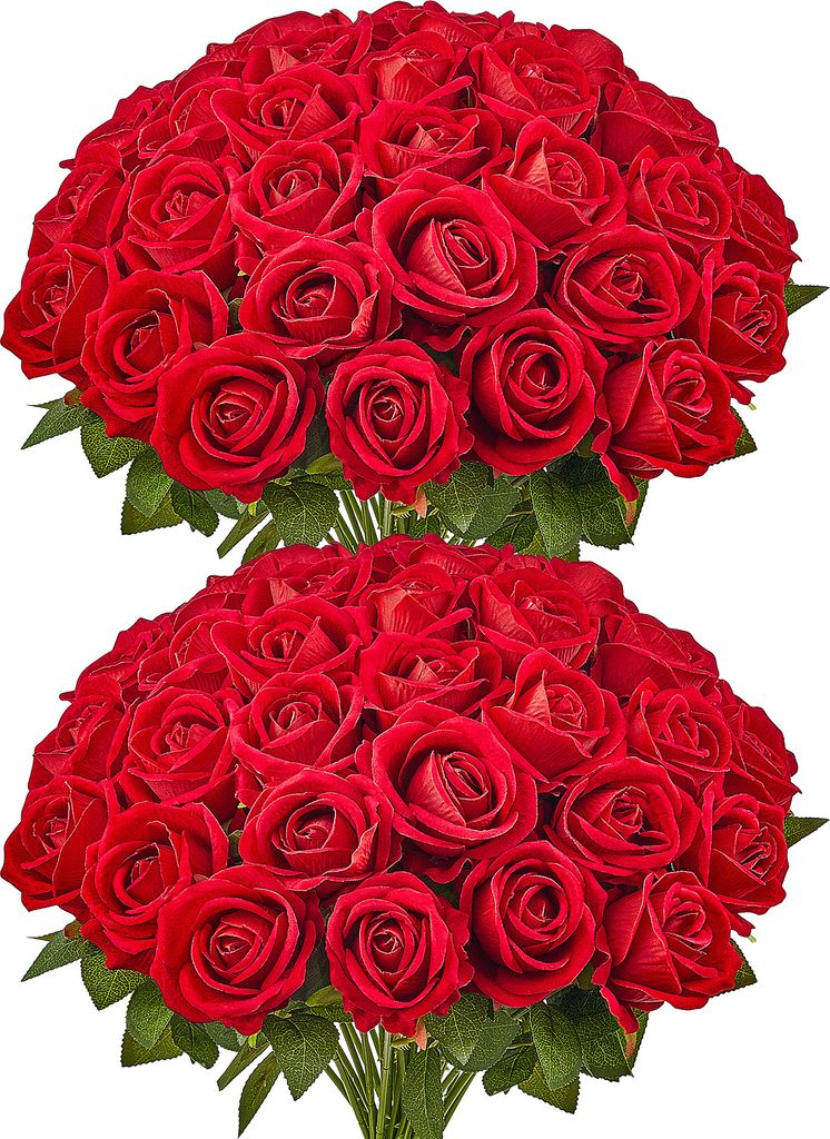 VEVOR Fleurs de roses artificielles, 60 pièces, fleurs Image du produit 